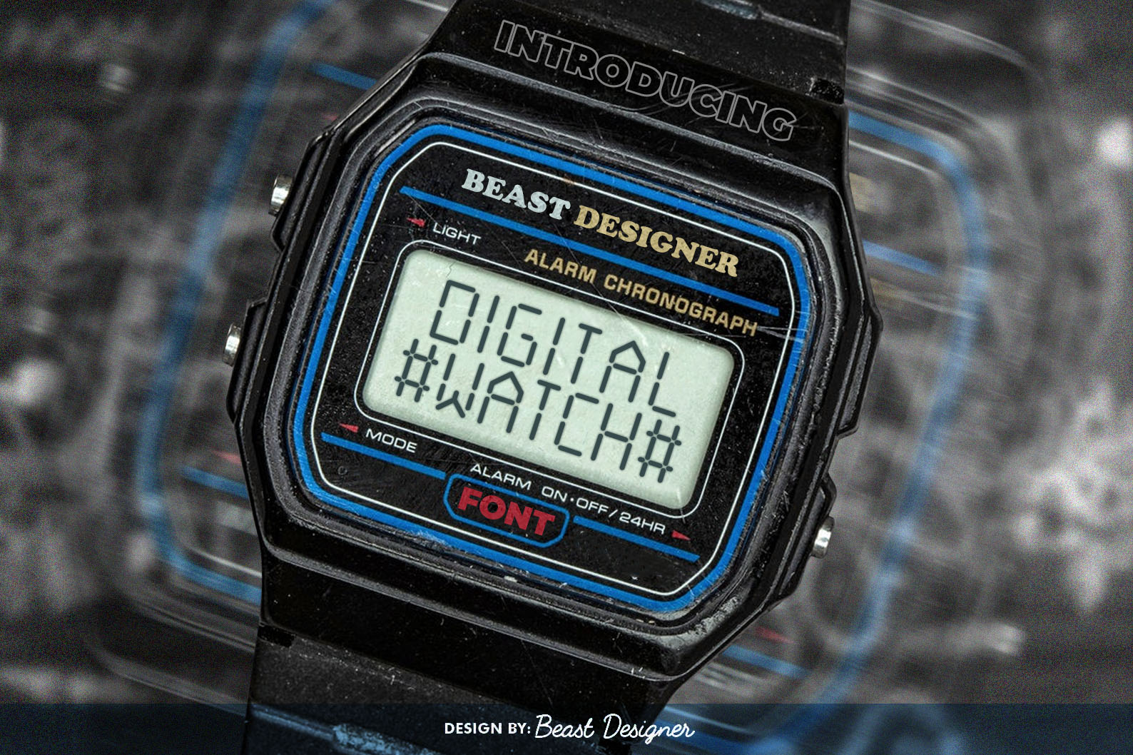 Digital Watch Font, Fonts GraphicRiver